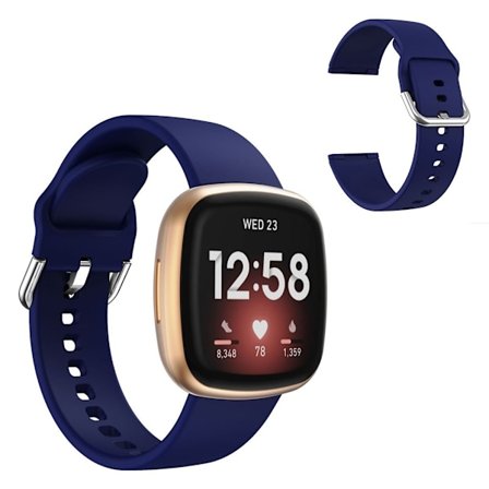 Fitbit Versa 3 simple silikon klockarmband - mörkblå