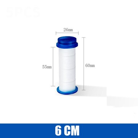 Ersättningsfilter Duschhuvud Filter 5PCS 6CM 5PCS 6CM