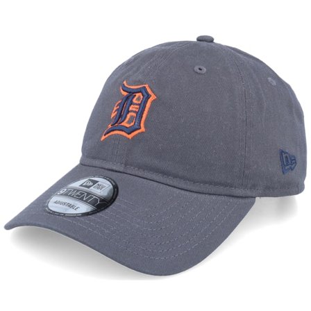 New Era - MLB Grey unconstructed Czapka Z Daszkiem - Detroit Tigers MLB Core Classic 9TWENTY Dark Grey Dad Cap @ Hatstore