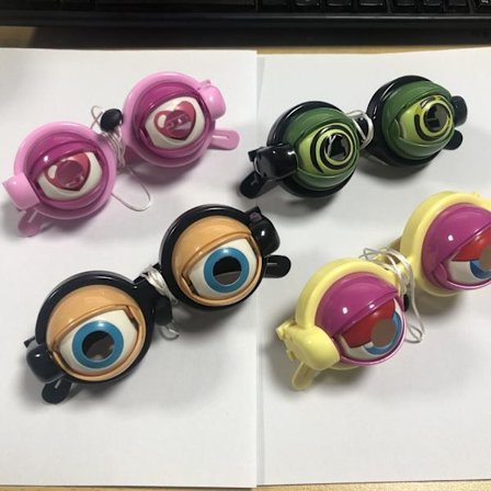 Træk snor blinkende skøre briller nye unikke spoof selfie video sjove sandskulptur legetøj