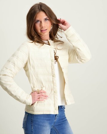 RYVLS Button Down Padded Jacket Cremefärgad Jackor Tjej - Kids Brand Store