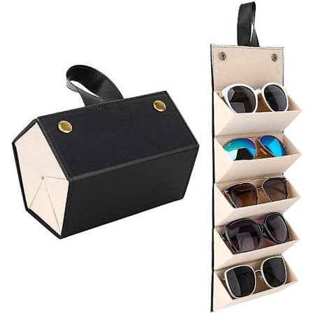 Solbrille Organiser 5/6 Slots Rejse Brilletui Til Flere Par Briller Opbevaringsboks Hængende Brilleholder