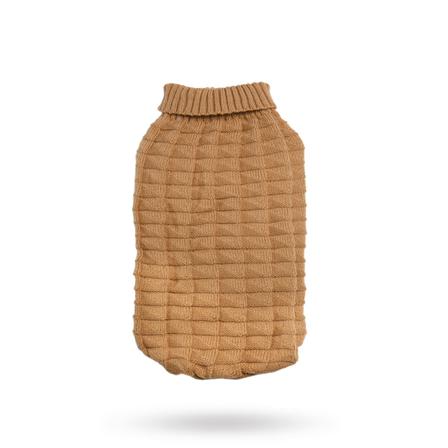 Urban Pup - Brown Waffle Textured Strikket Hundegenser - Hundegenser, hundvester & T-skjorter til hunder