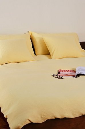 Jotex - Påslakanset i Muslin Dubbelsäng Ljusgul AMILIA - Köp Dubbelsäng hos Jotex