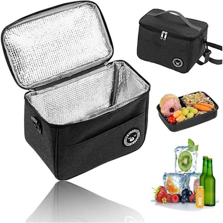 6 L køletaske, isoleret køletaske frokosttaske vandtæt slidstærk og bærbar mulepose til arbejde, skole, strand, picnic
