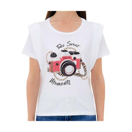 Liu Jo T-Shirt Love;Camera , Wit , Dames , Maat: M