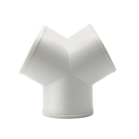 Fantronix 150 mm sirkulær lik ventilasjon Y-stykke splitter for runde ventilasjonskanaler - 6 tommer hvit PVC-rør fleksibel slangekobling