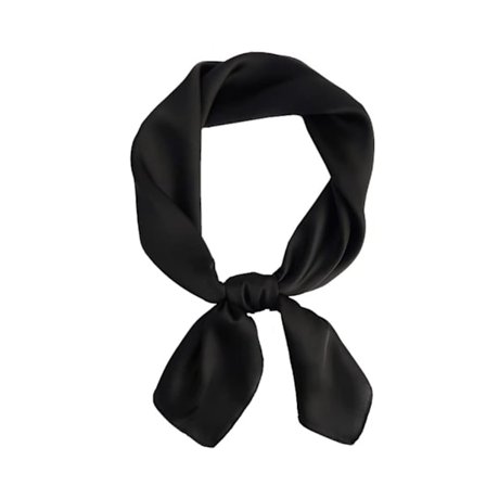 Sort silketørklæde til kvinder, silke, let