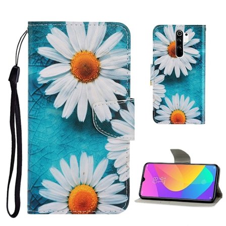 Wonderland Xiaomi Redmi 9 Läppäkotelo - Valkoinen Flower