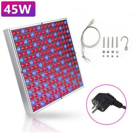 45W Grolys, Hortikulturel LED-lampe med IR-infrarød, fuldspektrum plantelys som sol til indendørs planter, vækst og blomstring, høj