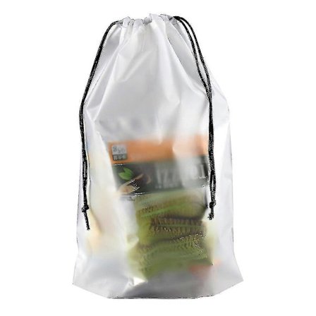 20 stk. skopose, skoopbevaringspose med snøre, transparent frostet pose PPP