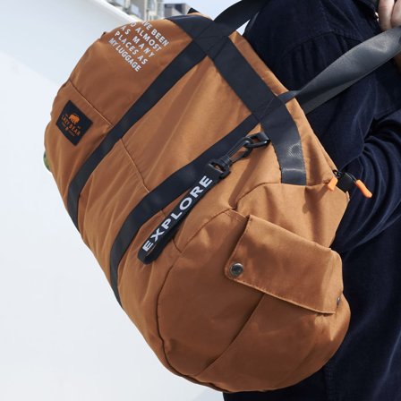 Lealand Bruine Opvouwbare Plunjezak voor mannen - Duffel bags