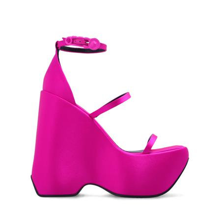 Versace, Triplatform Sandals Roze, Dames, Maat:36 EU,Viscose