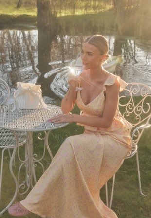 Andrea Norrman X Bubbleroom Andrea Tie Back Maxi Dress Klær