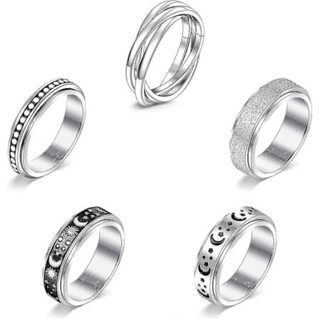 Angstring til kvinder - Spinnerring til angstlindring - Stressring - Anti-angstringe til kvinder