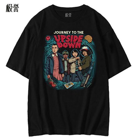 Stranger Style Grafisk T-shirt – Bomull Kortärmad Casual Topp*190/3XL*03