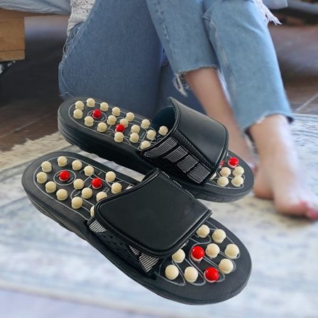 Massage-tøfler (zoneterapi) med velcro