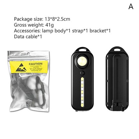 LED blå och röda axellampor med USB uppladdningsbar klämma