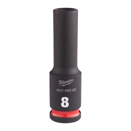 Milwaukee 4932480282 Kraftpipe 3/8", SHOCKWAVE, dybde 8 mm, Håndverktøy