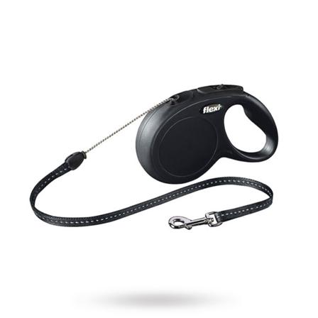 Flexi - New Classig Long Small 8 m - Svart - Hundkoppel