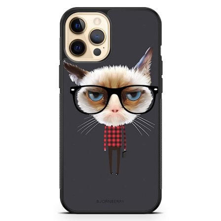 Bjornberry Hårdskal iPhone 12 Pro Max - Hipster Katt