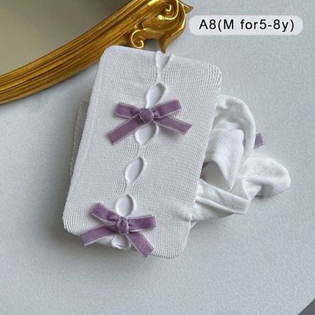 Girl Tights e Bow Hollow Lace Girl Strumpor - high quality