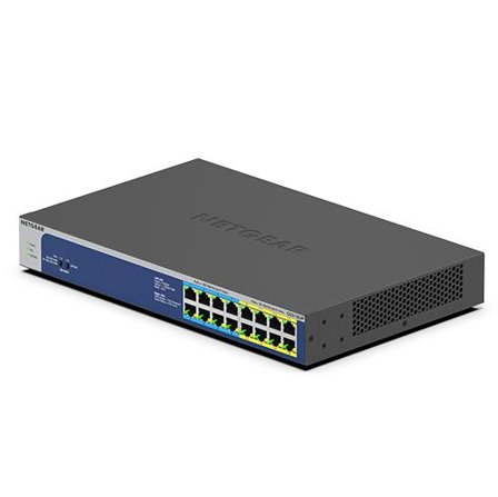 Netgear GS516UP - switch - 16 porter - ikke-styrt - rackmonterbar