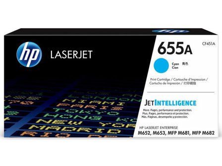 HP Toner CF451A 655A 10,5K Cyan - Lyreco - Toner och bläck - Tonerkassetter - Toner HP