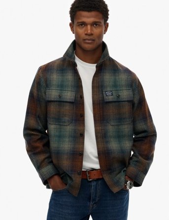 Superdry Wool Miller Overshirt - Multi/patterned - S