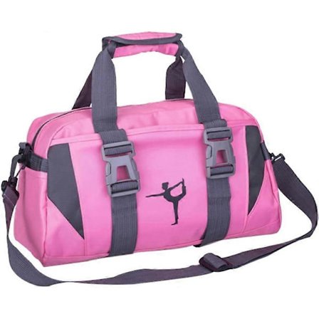 Sports Gymtasker til Kvinder Yoga Taske Balletdans Duffel Taske til Piger Overnatningstasker til Piger Weekendtasker (L, Pink)