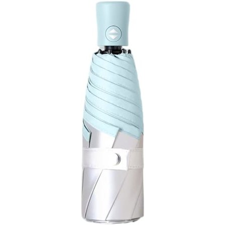 Mini Solparaply Sølvlag Foldbar Paraply Automatisk Åben Luk/Regn Sol/Mænd Kvinder Børn Blokerer UV-beskyttelse