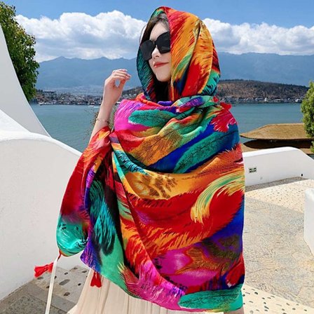 90x180 cm Beach Shawl Bandana 3 3