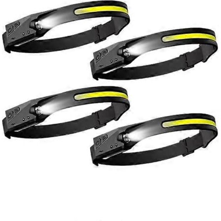 Oppladbar 4 Pakk Modus LED Hodelykt