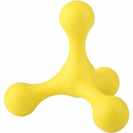 Tug-of-War-leksaker i gummi för hundar, tuggleksaker för husdjur, hållbara tuggleksaker för valpar, små hundars tandborstningsleksaker (gul)