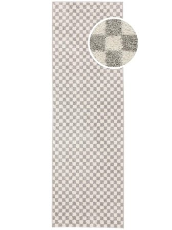 Washable Small Scandina Rug - Light Grey/White 80X250 Scandinavian Style