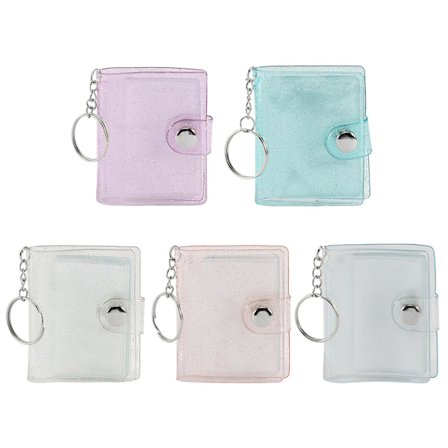 5 kpl/setti 2 tuuman kodin sisustus avaimenperällä, hää PVC mini-valokuva-albumi, kannettava
