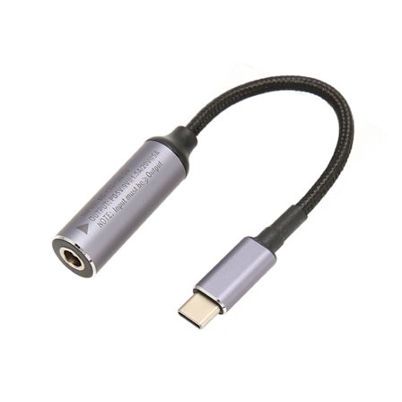 DC til Type C Kabel 5.5x2.5mm 100W 17.3cm Nylon Hun Input Type C til DC5525 Kabel til Tablet Telefon PC