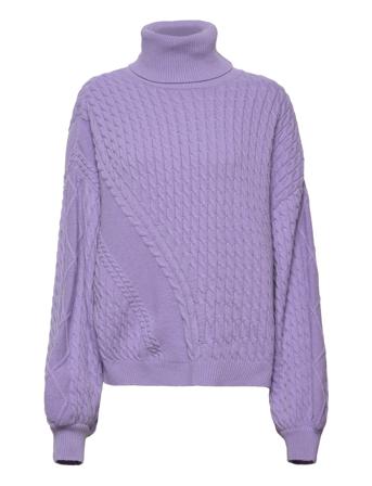 Recycled Wool Mix Rerik Sweater Purple Mads Nørgaard