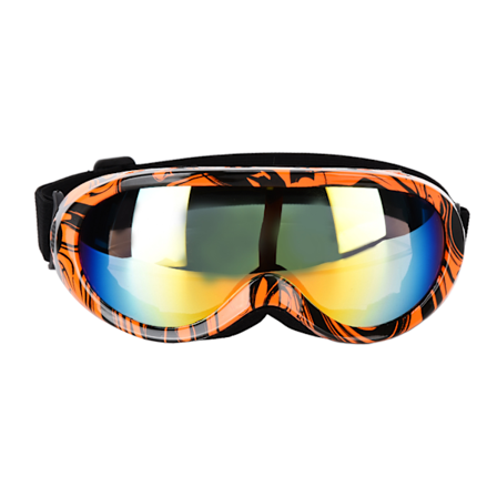 Enkeltlags Professionelle Ski Briller Vindtætte Udendørs Kørsel UV Beskyttelse Sne Briller Orange Sort