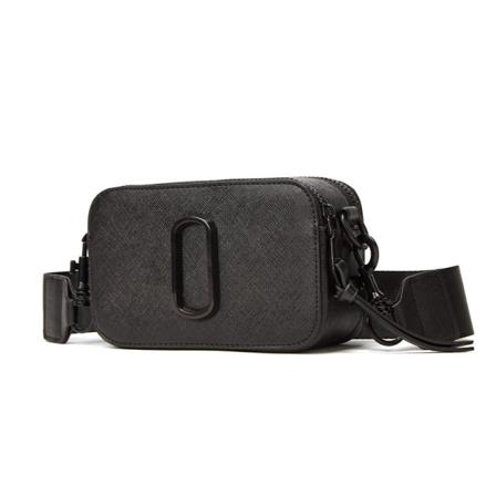 Kvinner Damehåndveske M bred skulderrem Mote Colorblock kameraveske All Black