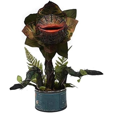 Skrekk Piranha Blomster Hage Statue Kannibal Plante Figurer Kunstige Chompers Likblomst Harpiks Skulptur Halloween Skumle Rekvisitter for Innendørs 
