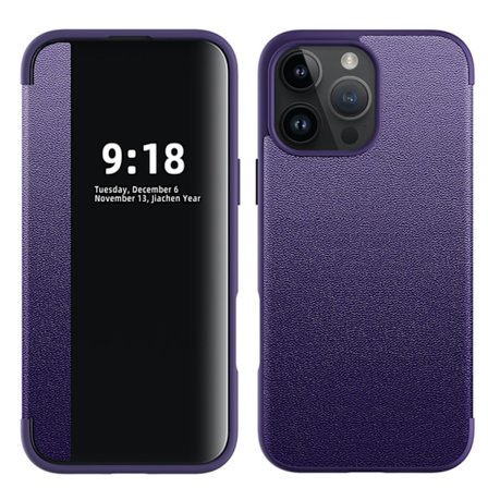 iPhone 16 Pro Max Fodral - Elegant Design med Smart Fönster!