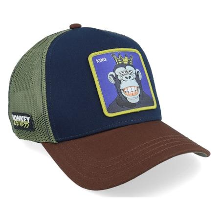Capslab - Sininen trucker Lippis - Monkey Business Gorilla Dark Green/Purple/Burgundy Trucker @ Hatstore