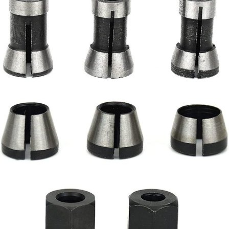 6 stk freschuck 6mm 6,35mm 8mm collet trimmer chuck treskjærer klemme