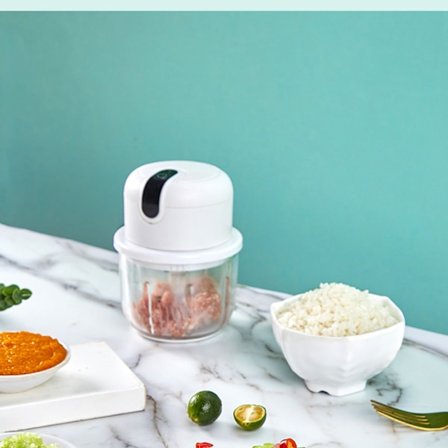 Elektrisk Mini Hvidløgshakker - Lille Trådløs Madprocessor Por