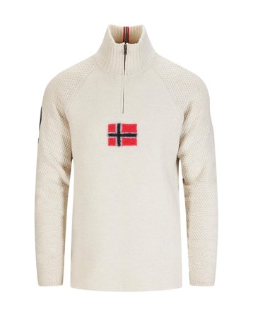 Amundsen Boiled Ski Sweater Mens Oatmeal/Norge