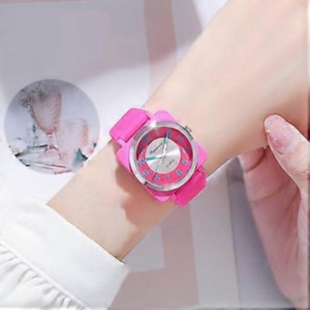 Damklocka i silikon - Vit, Kvadratisk & Snygg, En Modern Modeaccessoar MG