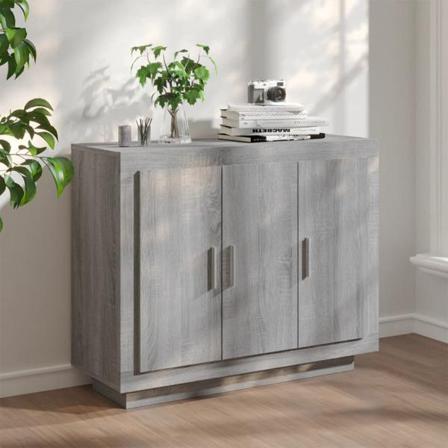 Vidaxl Skänk Grå Sonoma 92x35x75 Cm Konstruerat Trä Grå