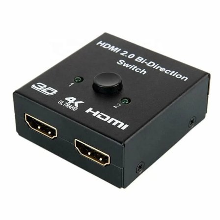 Kaksi suunta kytkin HDMI 2.0 4K 60HZ HDMI jakaja 1x2 2x1 uusi kaksois 2 portit sovitin muunnin tuki Ultra HD 4K