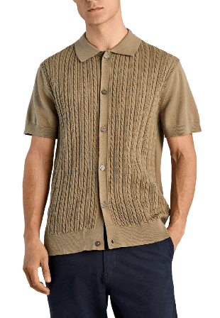 Lindbergh Knitted Cable Cardigan Koftor & cardigans Herr Grön XL